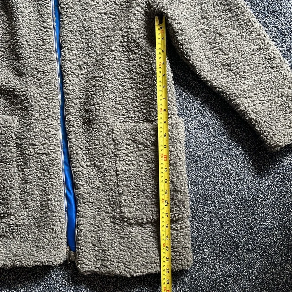 BCBGeneration Grey Shearling Coat - Picture 7 of 8